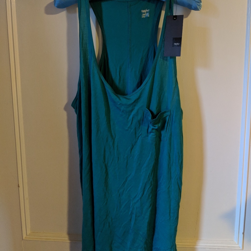 NWT Mossimo Teal/Turquoise Pocket Tank 2XL